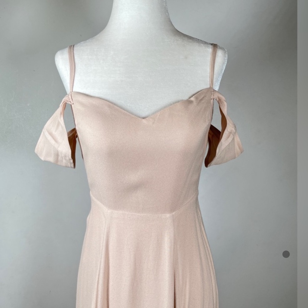 Reformation Poppy Dress, Petites Size 4, Champagne